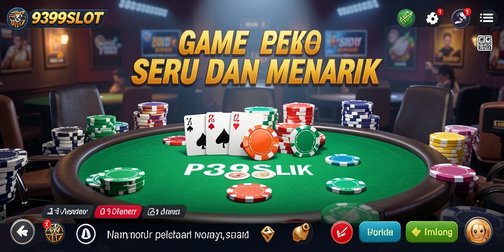 Screenshot gameplay seru dari 9399SLOT saat bermain poker.