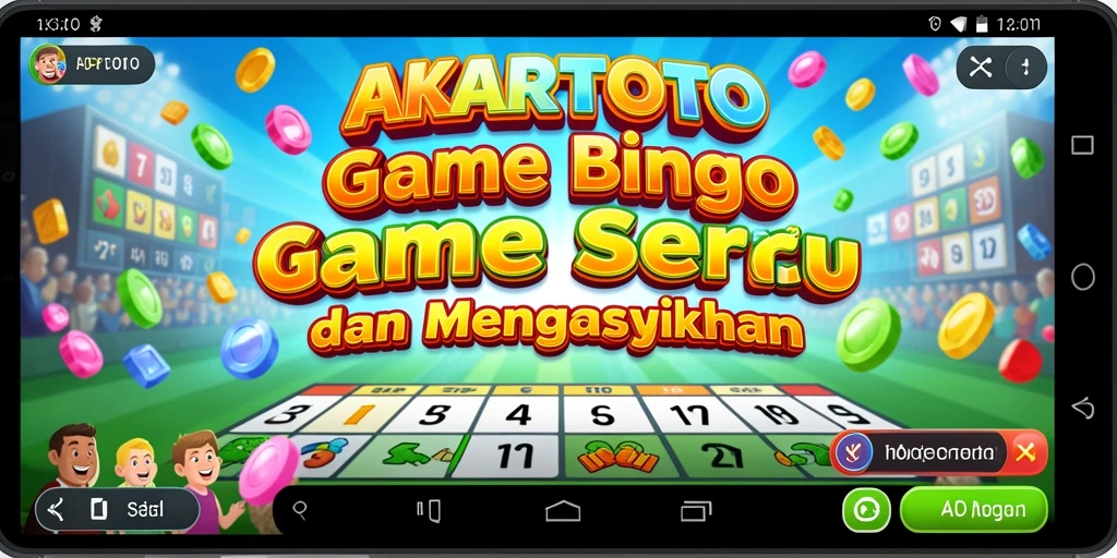 Tampilan gameplay seru dari AKARTOTO yang penuh warna.