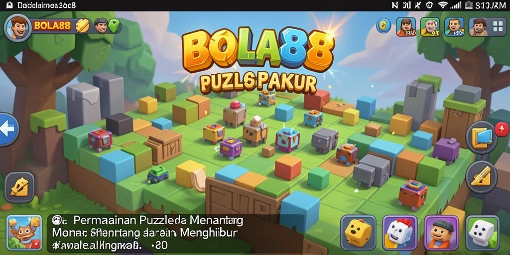 Tangkapan layar menampilkan aksi seru dalam permainan Puzzle BOLA88.