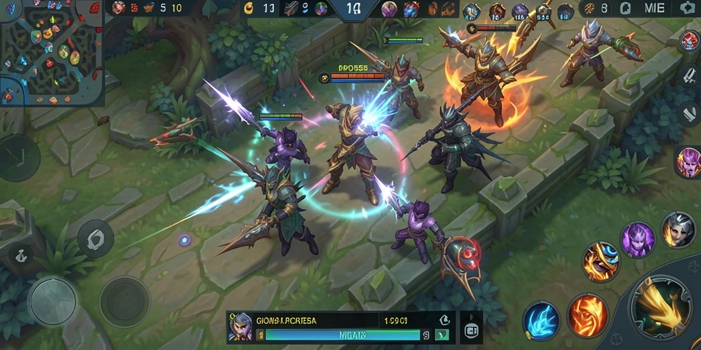 Tangkapan layar MPO555 menampilkan aksi seru dalam gameplay MOBA.
