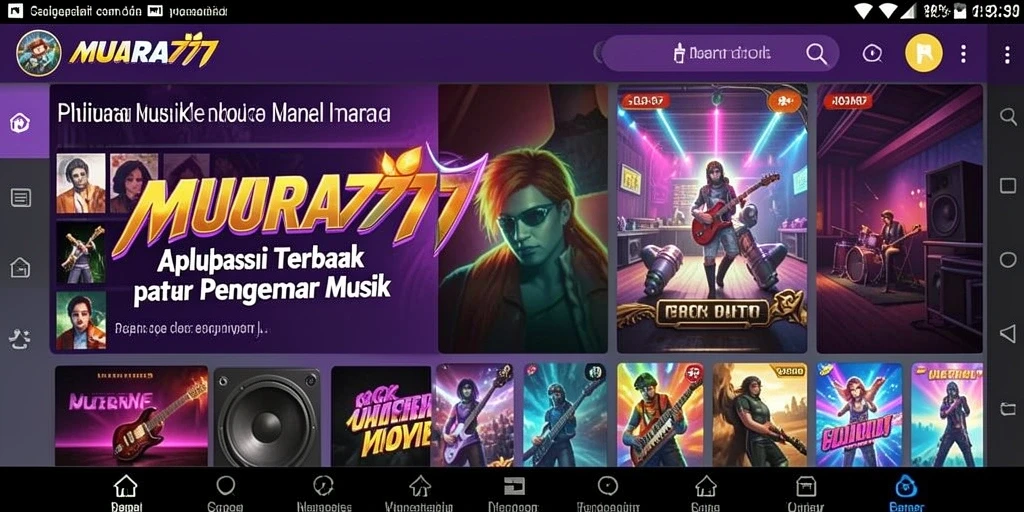 Tampilan antarmuka MUARA777 saat memainkan lagu favorit.