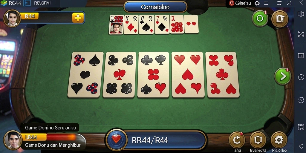 Tampilan gameplay seru dari RR44 dengan aksi Domino yang mendebarkan.