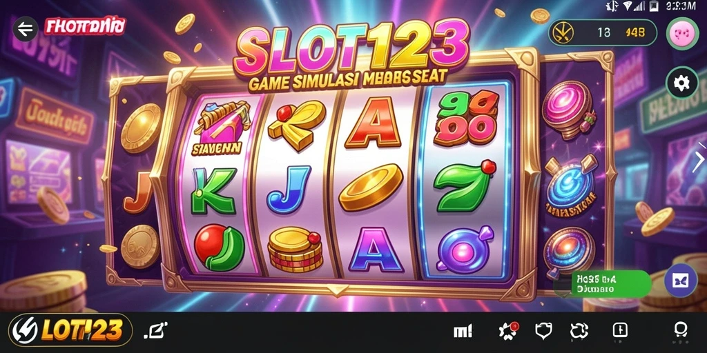 Tangkapan layar <strong>SLOT123</strong> menampilkan gameplay simulasi slot yang menarik.